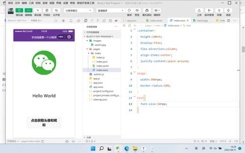 移動軟件開發(fā)實驗報告 第一個微信小程序